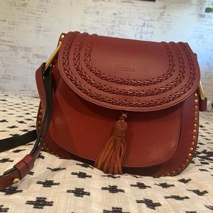 Chloe Hudson Burgundy Red Leather Shoulder Bag